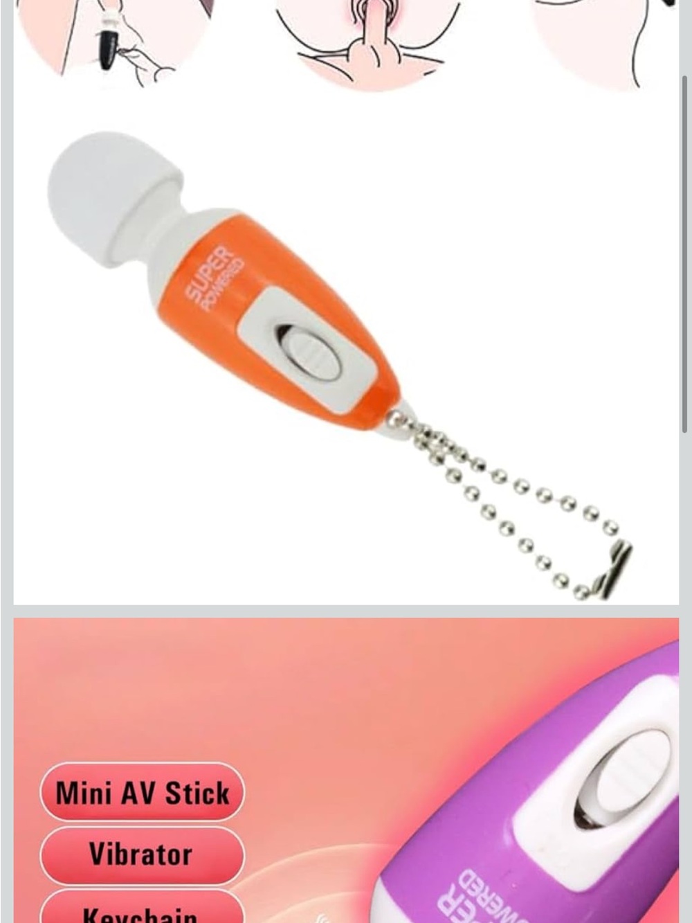 Mini Keychain Massager— Orange